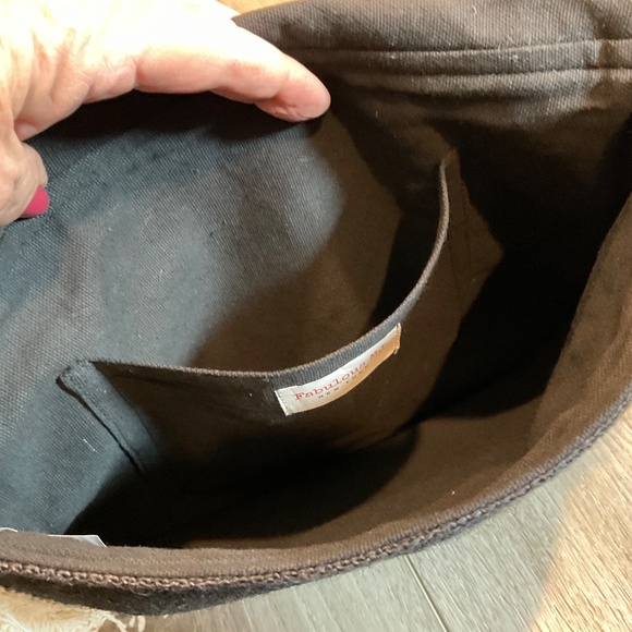 Bohemian Chic Crossbody Bag in Black and Cream - Picture 11 of 13